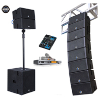 Mini haut-parleur Line Array en bois actif à 2 voies pour système de son intérieur/extérieur/scène Type passif