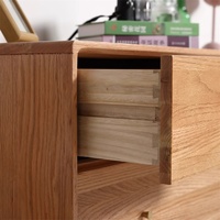Commode de chambre en bois de chêne massif, style nordique, unité de rangement pour la maison, fabriquée en Chine