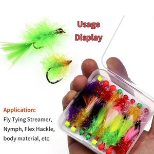 15 piezas de material de chenilla para atado de moscas, para atado de ninfas, streamers, jigs de hielo, moscas de pesca en el mar, señuelos para lubina y lucio (09D-1021) B07 - Product Image 4