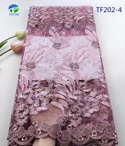 Hot thời trang ren lưới chất lượng cao ren vải đá Pháp ren giá thấp hơn cho đám cưới - Product Image 4