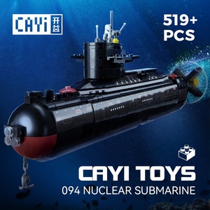 Quân sự 515pcs 094 chiến lược Hạt Nhân-powered mô hình tàu ngầm khối xây dựng công nghệ cao vũ khí với tên lửa con số gạch đồ chơi - Product Image 2