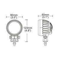 Feu de sécurité industriel pour chariot élévateur 9-80V avec 3 LED, certifications CE et UKCA, et options de couleurs multiples