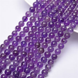 UJBOX Vente en gros <span class=keywords><strong>de</strong></span> perles rondes en <span class=keywords><strong>améthyste</strong></span> naturelle du Brésil, 6 mm/8 mm/10 mm, pour la fabrication <span class=keywords><strong>de</strong></span> bracelets, colliers et bijoux DIY - Product Image 2