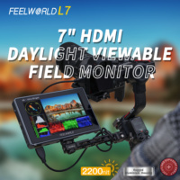 Monitor de Cámara FEELWORLD L7 de 7 Pulgadas y 2200nits con Pantalla Táctil, Carcasa de Aluminio, Entrada y Salida HDMI 4K, Pedidos al por Mayor Directos de Fábrica OEM