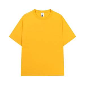 270gsm 100% algodón logotipo personalizado Unisex Camisetas manga corta verano camiseta Casual sólido tela en blanco - Product Image 4