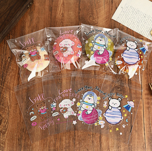 Bread <b>Transparent</b> Packaging <b>Bags</b> Candy Biscuit Luxury Plastic Gummy Biscuit Packaging <b>Bag</b> 15*18+3cm - Product Image 5