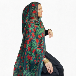 Hijab pour femmes en modal 100% avec imprimé floral numérique, taille standard 180 cm, toutes saisons - Product Image 1