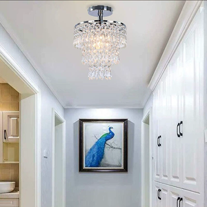 Home Decor E12 Base K9 Crystal <b>Remote</b> <b>Control</b> small corridor <b>ceiling</b> lamp for balcony - Product Image 6