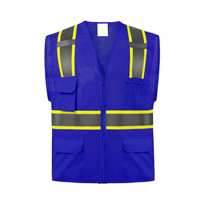 <span class=keywords><strong>Gilet</strong></span> de travail <span class=keywords><strong>haute</strong></span> <span class=keywords><strong>visibilité</strong></span> ANSI <span class=keywords><strong>Classe</strong></span> 2 multipoches, jaune, en maille, réfléchissant, avec fermeture éclair, personnalisable - Product Image 2