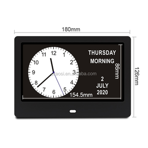 Easy Use Black <strong>White</strong> Color <strong>Large</strong> Fonts Display Dementia Elderly Calendar <strong>Clock</strong> With Medicine Reminder Alarm - Product Image 4