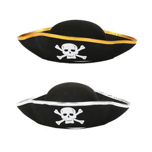 Prezzo di fabbrica adulto pirata cappello capitano accessori tricorno ammiraglio Jack passero stoffa carnevale eventi di Halloween vendita calda - Product Image 5