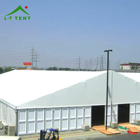 Tente d'entrepôt industriel temporaire de 30x50m, grande salle de stockage d'atelier en PVC robuste, avec cadre en aluminium préfabriqué en métal
