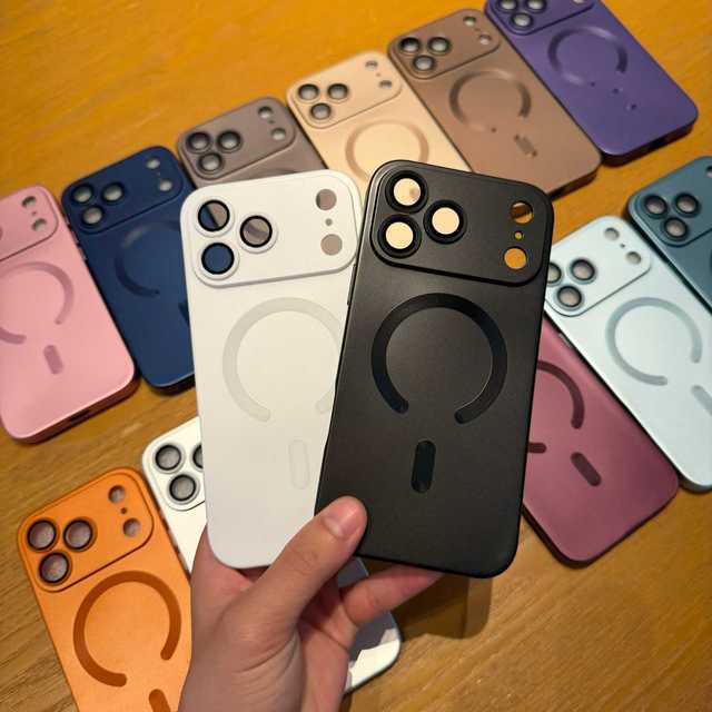 New 2026 Color Magnetic Wireless Charging Case for iPhone 17 16 15 14 13 12 11 Pro Max 17 Air 16e Glass Lens Case