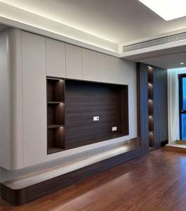 Gabinete Woodentv integrado modular personalizado para sala de estar decoración de pared de TV para toda la casa - Product Image 4