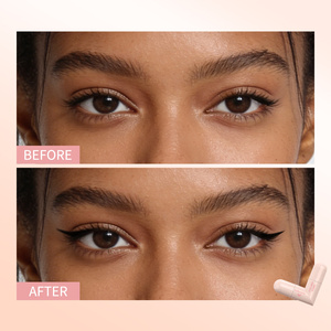 Meilleur eye-liner liquide vegan en forme <span class=keywords><strong>de</strong></span> cœur, waterproof, double embout rotatif, stylo tampon pour eye-liner marron - Product Image 5