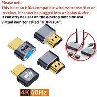 Émulateur d'affichage EDID pour moniteur virtuel 4K 60Hz HDR, prise factice compatible HDMI pour ordinateur hôte, carte graphique, minage, travail à distance