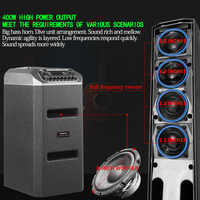 Guitare portable rechargeable pour l'extérieur de 8 pouces Haut-parleur de diffusion en direct Instrument de karaoké de fête mobile avec Line Array