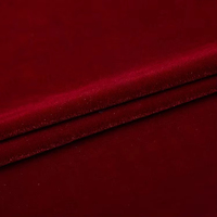 Vente en gros directe usine : Tissu velours coréen 100 % polyester, super doux, tissé uni, rouge bordeaux, qualité supérieure, 5000 9000, en promotion