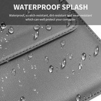 Housse pour ordinateur portable 11" 12" 13" 15" pouces, étui en cuir, housse imperméable pour Macbook Air & Pro avec support, sac pour ordinateur portable pour femmes