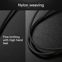Cable USB 2.0 Tipo-C de Alta Calidad, Trenzado de Nailon de 0.25M, Carga Rápida de 2.4A para iOS y para Uso en Computadoras con Material de Cobre Puro