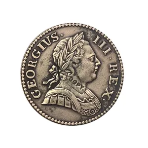 定制金属英国硬币英国雕刻稀有纪念品镀金独特硬币