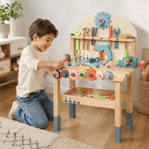 Jouets éducatifs <span class=keywords><strong>Montessori</strong></span> pour la maternelle en gros – Nouveaux jouets éducatifs en <span class=keywords><strong>bois</strong></span>, établi pour enfants avec accessoires en <span class=keywords><strong>bois</strong></span> - Product Image 5