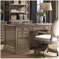 Bureau de style américain en bois massif, moderne, extensible, avec hauteur réglable et rangement par tiroirs, pour la maison/l'appartement