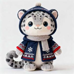 Juguete <span class=keywords><strong>de</strong></span> peluche <span class=keywords><strong>de</strong></span> mascota personalizado, <span class=keywords><strong>leopardo</strong></span> <span class=keywords><strong>de</strong></span> <span class=keywords><strong>las</strong></span> <span class=keywords><strong>Nieves</strong></span> con <span class=keywords><strong>disfraz</strong></span> tradicional nórdico, Animal <span class=keywords><strong>de</strong></span> peluche suave para regalos <span class=keywords><strong>de</strong></span> eventos culturales - Product Image 2