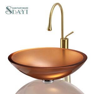SDAYI, lavabos de <span class=keywords><strong>cristal</strong></span> de estilo transparente de lujo ligero, <span class=keywords><strong>lavabo</strong></span> ovalado, <span class=keywords><strong>lavabo</strong></span> de mano, <span class=keywords><strong>lavabo</strong></span> de vidrio templado - Product Image 3
