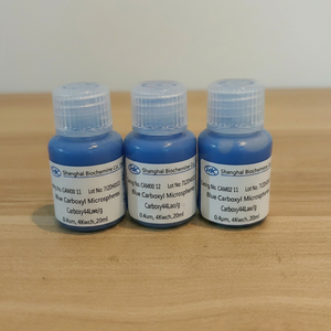 Particules de polystyrène carboxylé de couleurs assorties, perles de PS COOH uniformément teintées pour réactifs de diagnostic clinique - Product Image 1