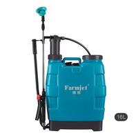 Farmjet Pompa Tekanan Tangan 16L / 18L/20L, Tangki Berat Nyaman Membawa Ransel Penyemprot Pertanian
