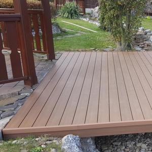 WPC <span class=keywords><strong>Decking</strong></span> Design Outdoor Snapping Madera Plástico Compuesto estable <span class=keywords><strong>Decking</strong></span> Flooring - Product Image 5