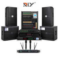 Système de sonorisation complet professionnel avec caisson de basses passif de 18 pouces, amplificateur de puissance, équipement audio pour l'extérieur, l'église