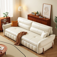 Canapé-lit pliable de style chinois pour petit appartement, double usage (assis/dormi), avec rangement intégré, résistant aux griffures de chat, pour salon