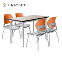 Table et chaise d'école universitaire moderne, ensemble de bureau et de chaise de classe