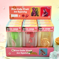 Vaseline Fruit Ice Cube Squishy Toy Clear Jelly TPR Fidget Toy Vormbaar Non Rebound Squeeze Stress Relief Decompressie Speelgoed