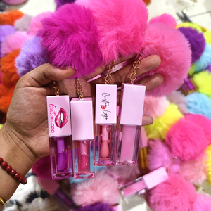 Aceite Labial Hidratante de Frutas de Larga Duración Marca Privada Bálsamo Transparente Brillo Labial con Logotipo Estampado en Caliente y Llavero - Product Image 6