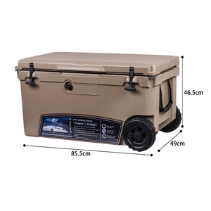 Rouser Outdoor Rotomolded 70 QT Insulated Ice Chest Cooler Box Boating Camping BBQ 10L To 110QT Cooler Box With Wheel