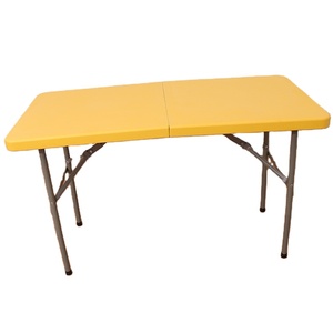 Good quality Outdoor white 5ft plastic folding table,HDPE blew molding plastic tent table