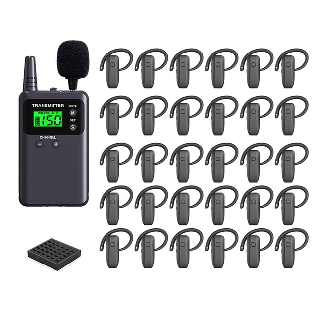 Wireless Tour Guide System Professional Audio Guide for City Tours Educational Training.