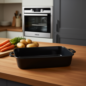 KARL KRGER Square Roasting <b>Pan</b> 40x27.5x7.5cm Enamelled Black - Product Image 3