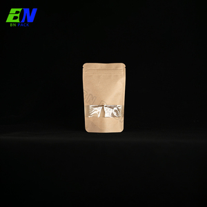 Food Safe Biodegradable Kraft Paper Stand up Bag for Coffee Bean Nut Tea and <strong>Flavored</strong> Tea Food Storage - Product Image 6