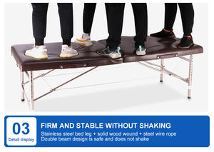 <span class=keywords><strong>Lit</strong></span> de massage pliant multifonctionnel portatif de vente chaude, table de massage confortable de station thermale, meubles de salon de beauté - Product Image 5