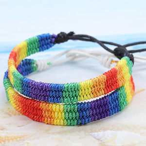 Hot selling Bohemian Handmade Weaving LGBT Pride Rainbow <b>Friendship</b> <b>Bracelet</b> in Stock - Product Image 5