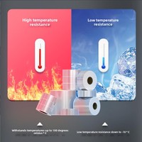 Échantillon gratuit, étiquettes autocollantes en PET résistantes à la chaleur, imperméables, de taille personnalisée, transfert thermique, code-barres, autocollants mats argentés