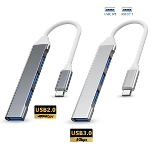 Uniean bán buôn nhôm 4 trong 1 loại C 3.0 Hub 5Gbps tốc độ cao <span class=keywords><strong>USB</strong></span> Hub 4 cổng Adapter cho máy tính để bàn PC để máy tính xách tay - Product Image 6