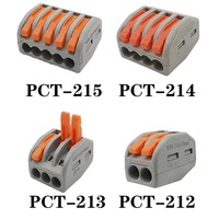 Bloque de Terminales de Conexión Rápida Ashan PCT-213, Contactos de Cobre de 25A, Conectores de Cable para Conexión de Energía Eléctrica