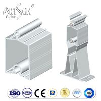 Support de montage solaire en aluminium OEM ODM pour panneaux photovoltaïques, avec pieds avant et arrière réglables, inclinaison ajustable, pour système solaire sur toit plat