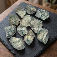 Pierres brutes sculptées en agate Arbre de Guérison pour Feng Shui, décoration intérieure et amour, design gravé, cristaux Rozrin RTUMB-2