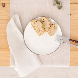 100% Camino DE MESA DE LINO gris claro 45x140 cm - Product Image 3